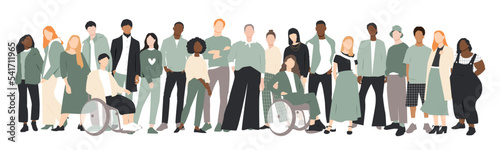 People stand side by side together. 