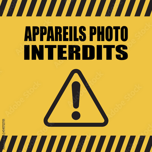 Logo appareils photo interdits. photo