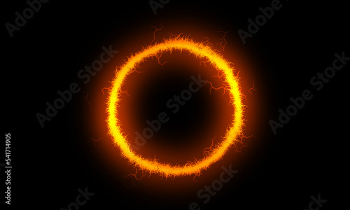 circle light effect background. Swirl glow magic line trail. Light effect motion