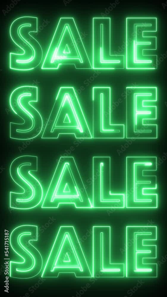 Sale green neon sign Sale green neon sign