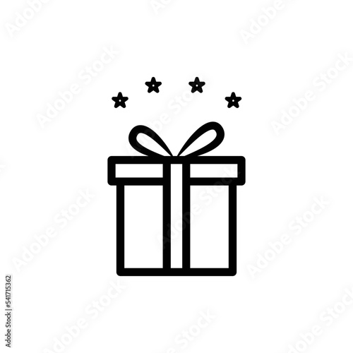 Gift box icon vector logo design template