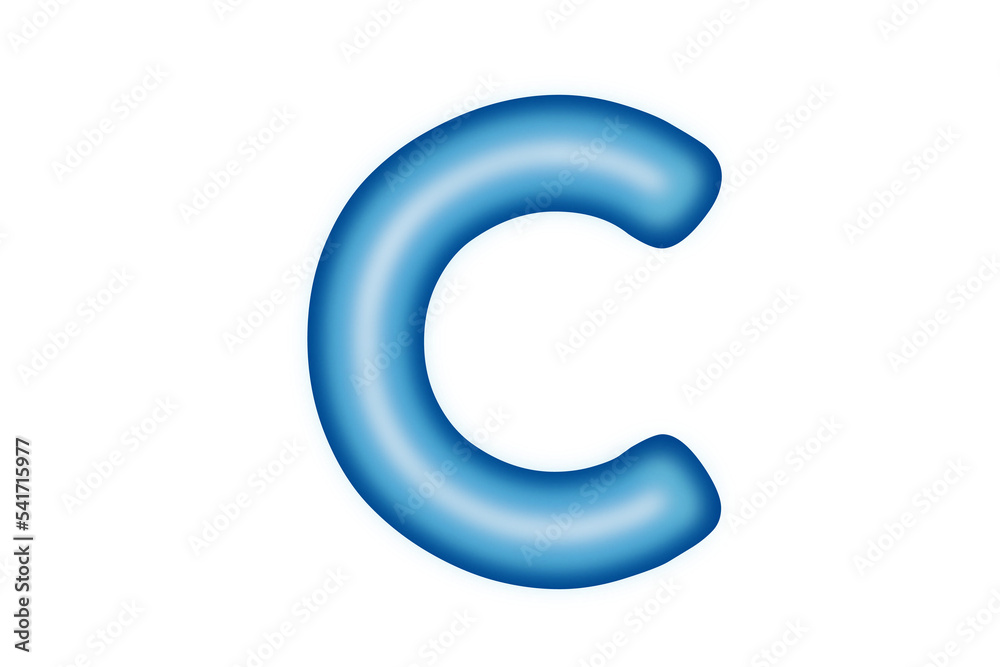 letter c 3d colored balloon letter c 3d colored balloon