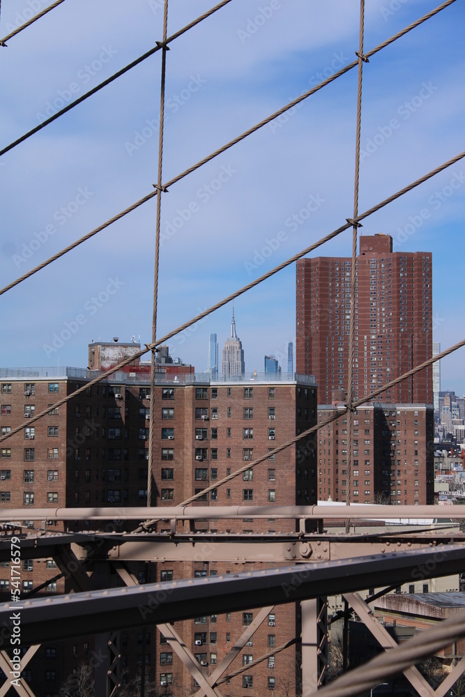 Fototapeta premium New York view from Brooklyn Bridge