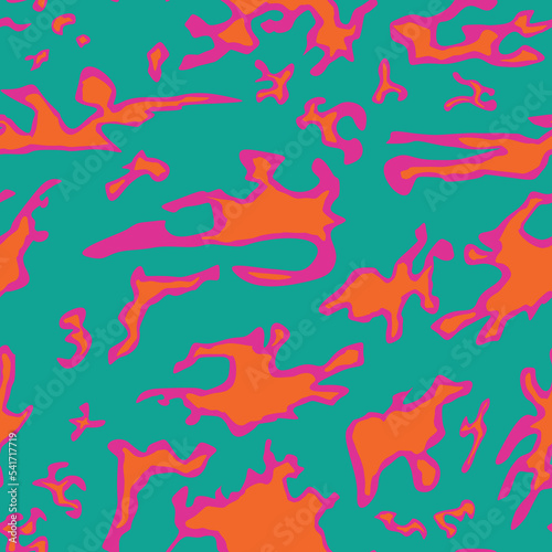spots of magma on a green background abstract pattern
