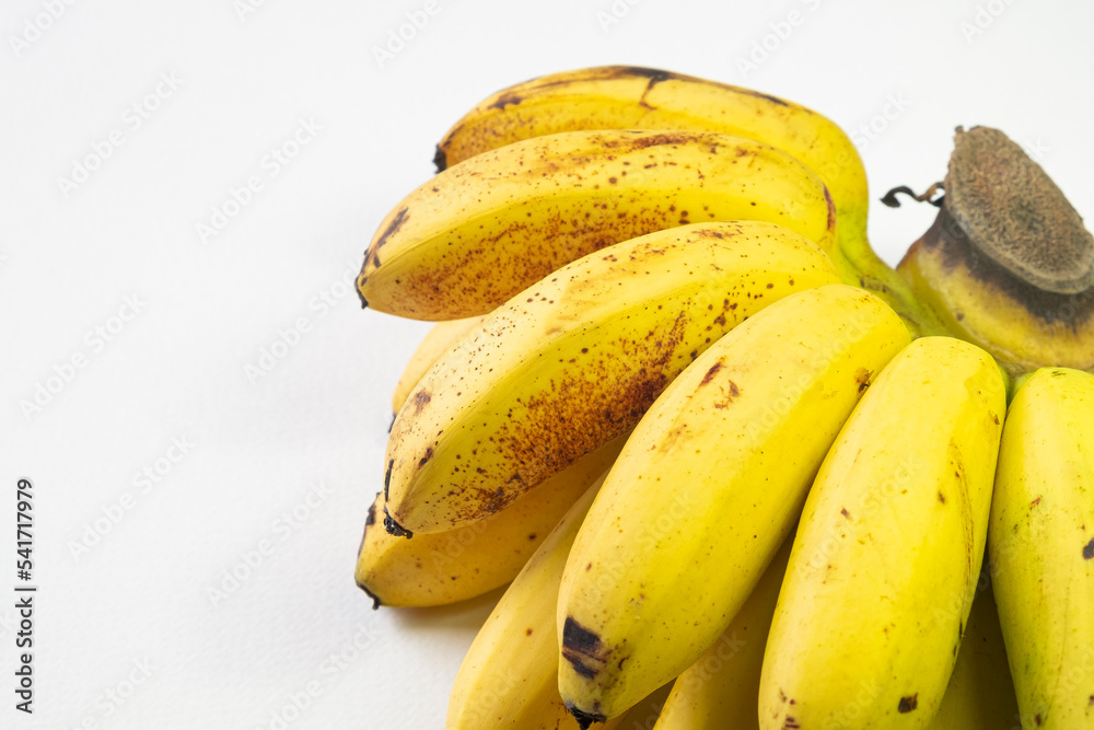 yellow banana close-up on a white background yellow banana close-up on a white background