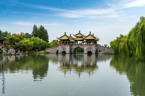 Canvas Print Yangzhou Slender West Lake Chinese Garden Landscape
