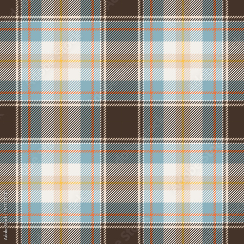 Plaid seamless pattern. Check fabric texture. Vector textile print.