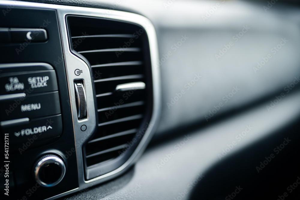 sign of air conditioning in the car on the panel with buttons. Warm or cold inside. comfortable driving. sign of air conditioning in the car on the panel with buttons. Warm or cold inside. comfortable driving.