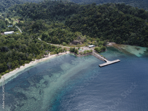 Windesi Pier  located in Cendrawasih Bay National Park  West Papua Province