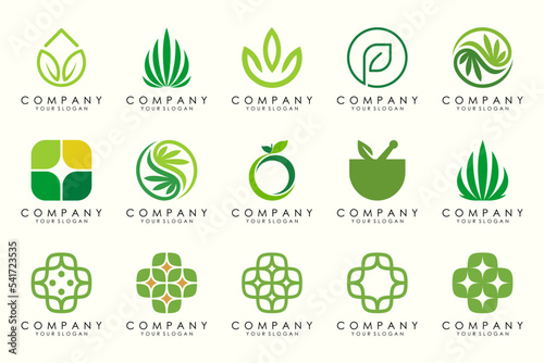 creative leaf logo design inspiration.
