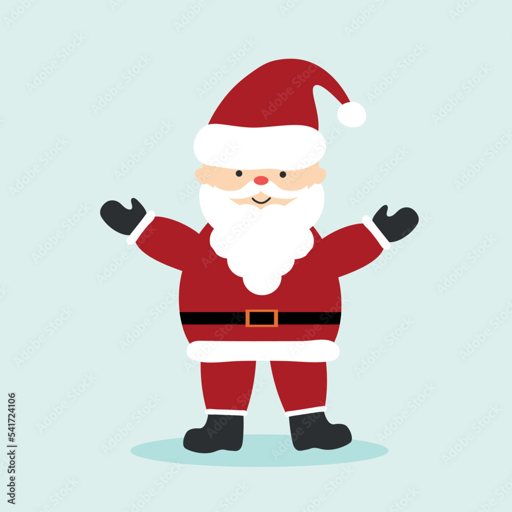 Santa Claus with a beard. Vector illustration