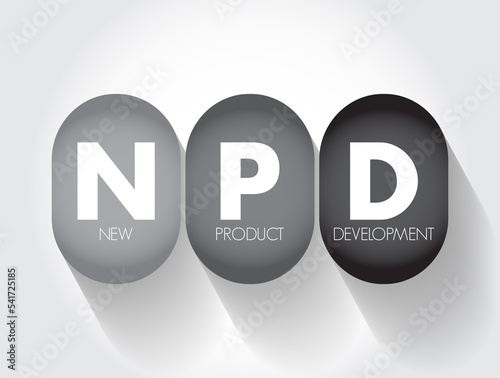 NPD New Product Development - complete process of bringing a new product to market, acronym concept for presentations and reports photo