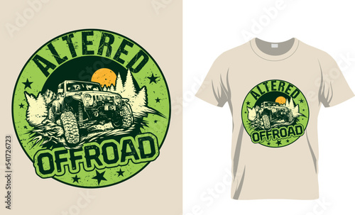 Off-road t-shirt design template