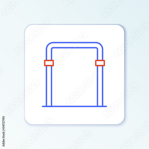 Line Sport horizontal bar icon isolated on white background. Colorful outline concept. Vector