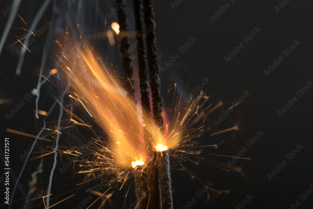 Obraz premium fire and firework sparks