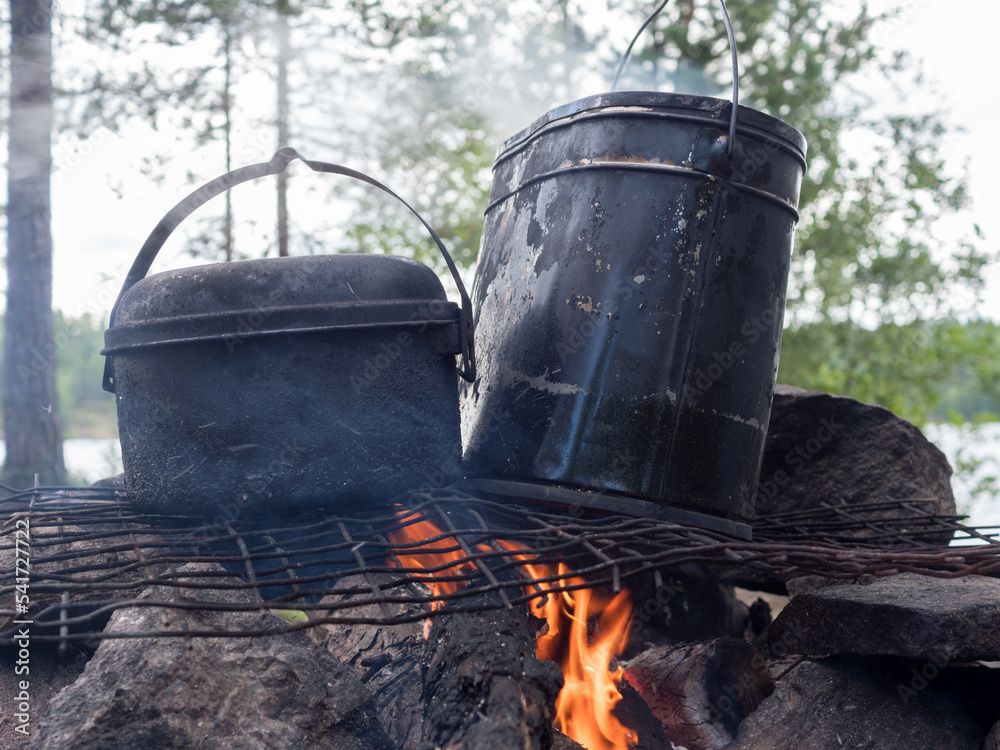 two pots over a fire two pots over a fire