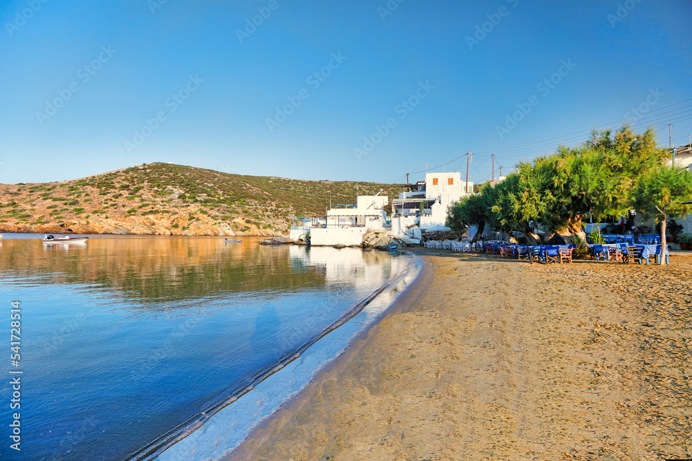 The beach at the village Faros of Sifnos island, Greece
