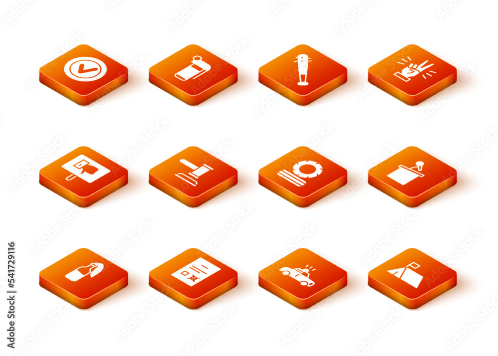 Set Cocktail molotov, Poll document, Protest, Judge gavel, Police car and flasher, Lying burning tires, camp and Stage stand or tribune icon. Vector Set Cocktail molotov, Poll document, Protest, Judge gavel, Police car and flasher, Lying burning tires, camp and Stage stand or tribune icon. Vector