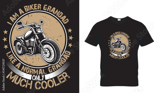 i ma a biker grandad like a normal grandad...t-shirt design template