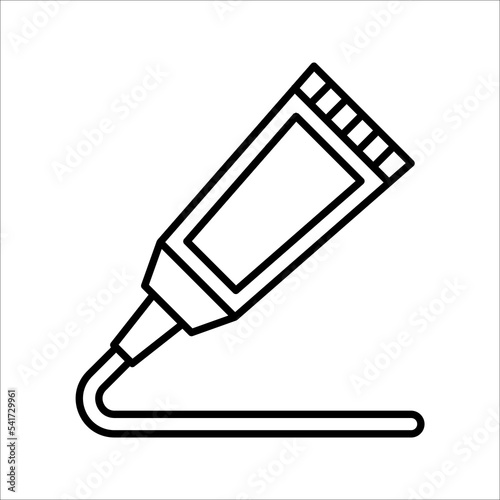 Glue bottle outline icon. Latex glue simple line vector icon. vector illustration on white background.
