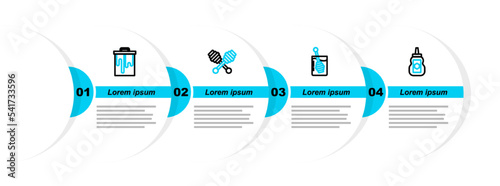 Set line Jar of honey, Honey dipper stick, and Honeycomb icon. Vector
