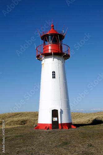Leuchtturm bei List, am Ellenbogen, Sylt, nordfriesische Insel, Schleswig Holstein, Deutschland, Europa