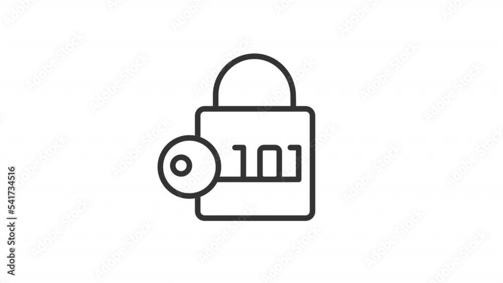 Animated decryption linear icon. Convert encoded data into original form. Information conversion. Seamless loop HD video with alpha channel on transparent background. Outline motion graphic animation Animated decryption linear icon. Convert encoded data into original form. Information conversion. Seamless loop HD video with alpha channel on transparent background. Outline motion graphic animation