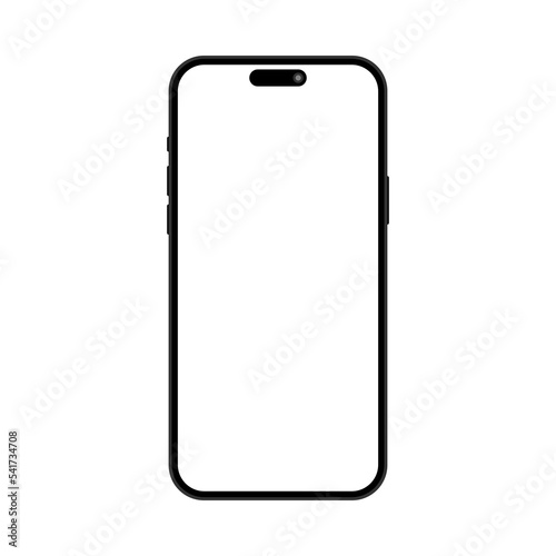A transparent cellphone, an isolated device, new technology, a simple illustration for websites and contents on white background, flat style art, new trend