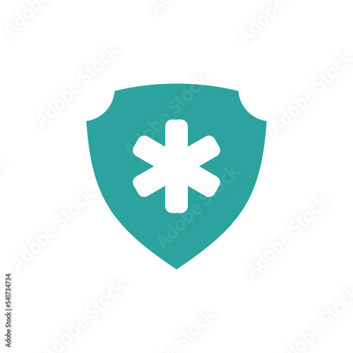 shield healthcare cross icon vector template