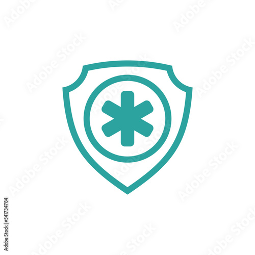 shield healthcare cross icon vector template