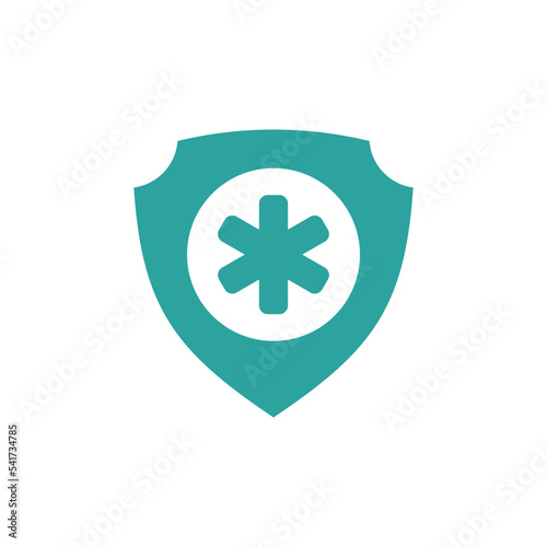 shield healthcare cross icon vector template
