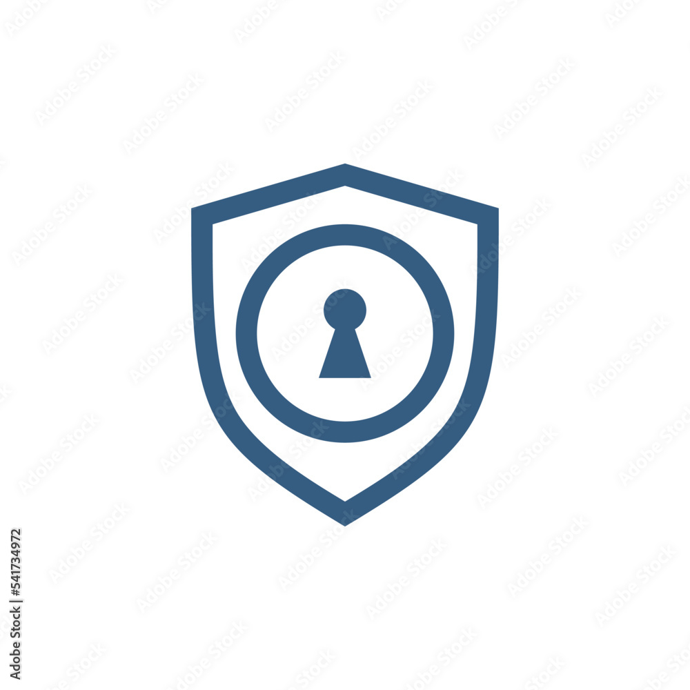 shield padlock keyhole icon vector template shield padlock keyhole icon vector template