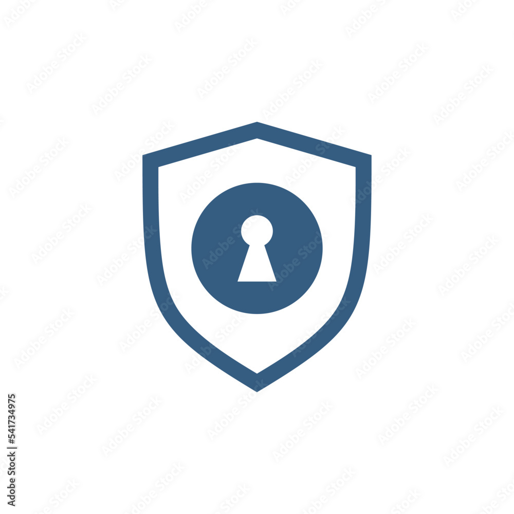 shield padlock keyhole icon vector template shield padlock keyhole icon vector template
