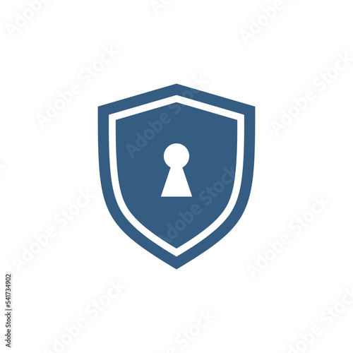shield padlock keyhole icon vector template