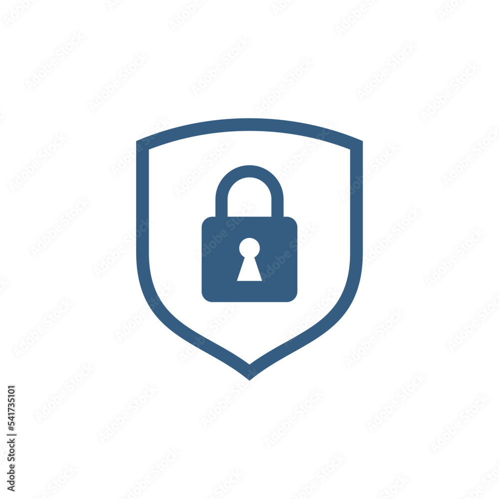 shield padlock keyhole icon vector template shield padlock keyhole icon vector template