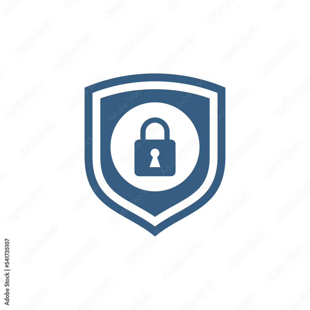 shield padlock keyhole icon vector template shield padlock keyhole icon vector template