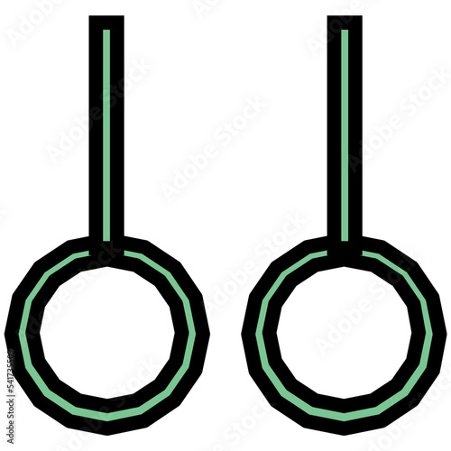 Gymnastic Rings Vector Icon