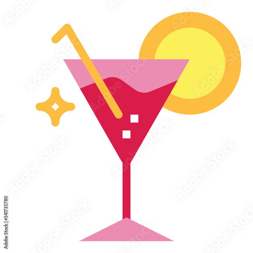 cocktail flat icon style