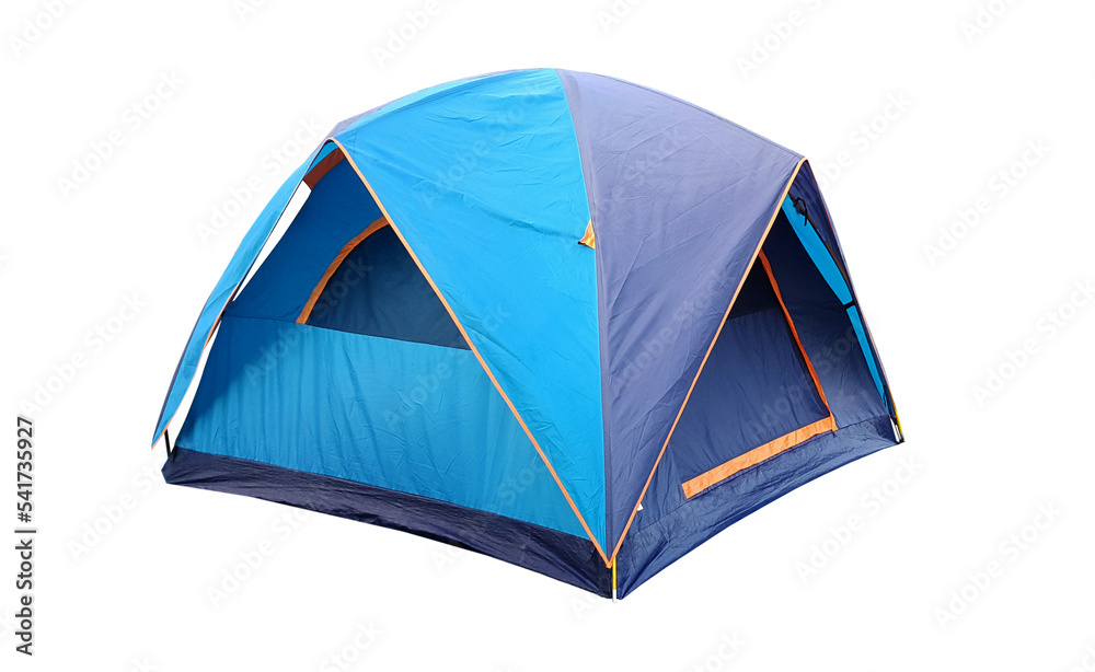 blue tent isolated  - obrazy, fototapety, plakaty 