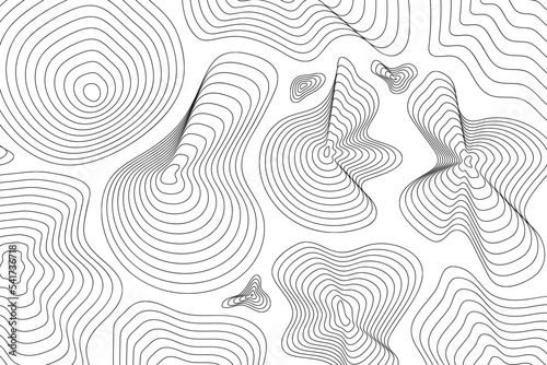 abstract background with lines. Abstract circles linear black and white
