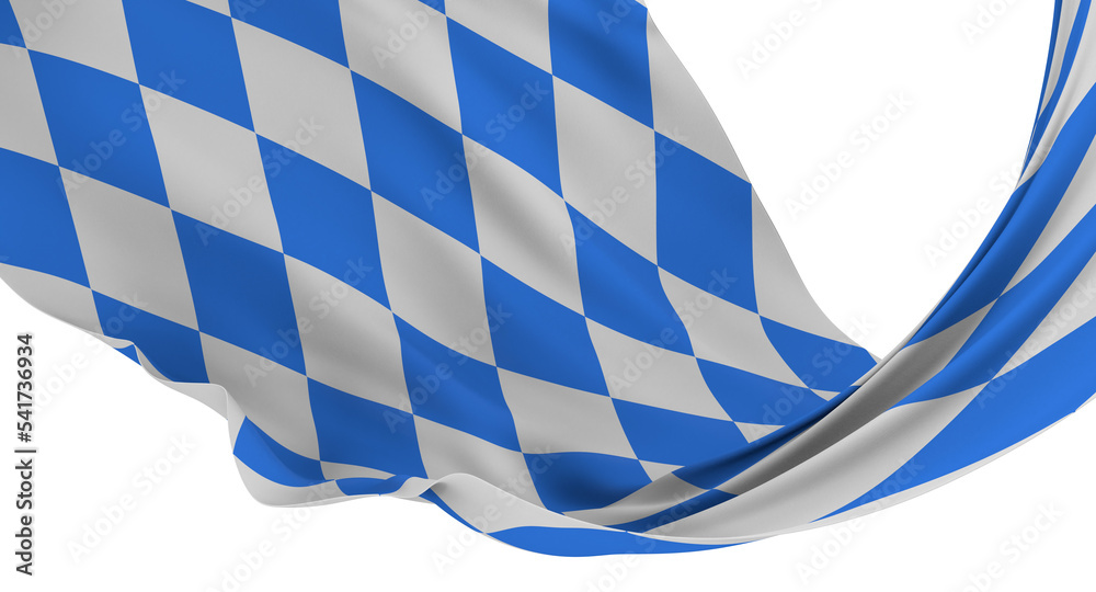 fine 3d image of classic waved bavaria flag fine 3d image of classic waved bavaria flag