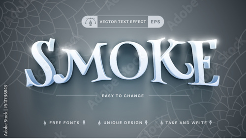 Smoke - Editable Text Effect, Font Style