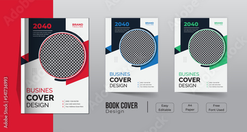 Corporate business book cover template design, Annual business report brochure design, Leaflet presentation, annual report, book cover templates and layout in A4 size