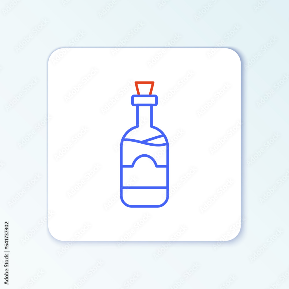 Line Bottles of wine icon isolated on white background. Colorful outline concept. Vector Line Bottles of wine icon isolated on white background. Colorful outline concept. Vector