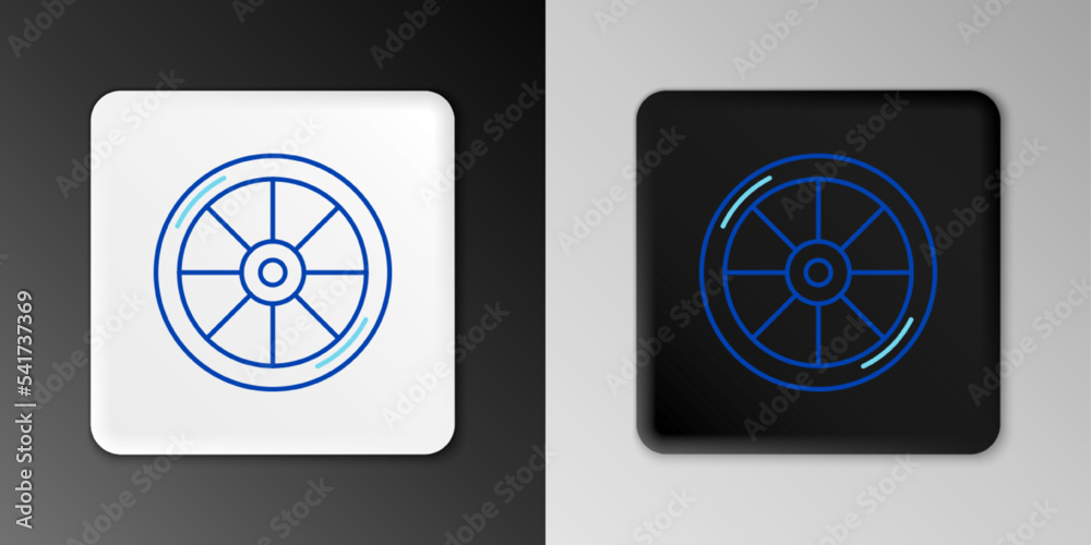Line Bicycle wheel icon isolated on grey background. Bike race. Extreme sport. Sport equipment. Colorful outline concept. Vector Line Bicycle wheel icon isolated on grey background. Bike race. Extreme sport. Sport equipment. Colorful outline concept. Vector