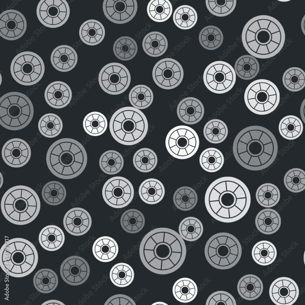 Grey Safe icon isolated seamless pattern on black background. The door safe a bank vault with a combination lock. Reliable Data Protection. Vector Grey Safe icon isolated seamless pattern on black background. The door safe a bank vault with a combination lock. Reliable Data Protection. Vector