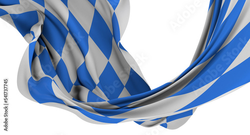 Foto fine 3d image of classic waved bavaria flag