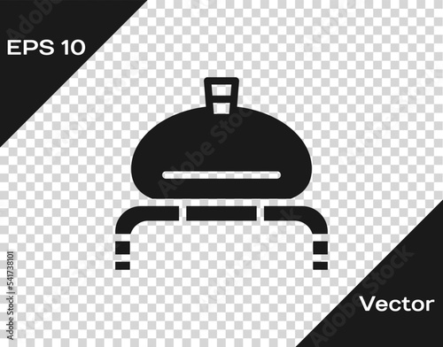 Black Bread and salt on towel icon isolated on transparent background. National food loaf. Traditional ukrainian wedding bread. Vector