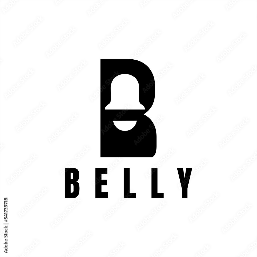 Letter B and Bell icon Logo Vector Template