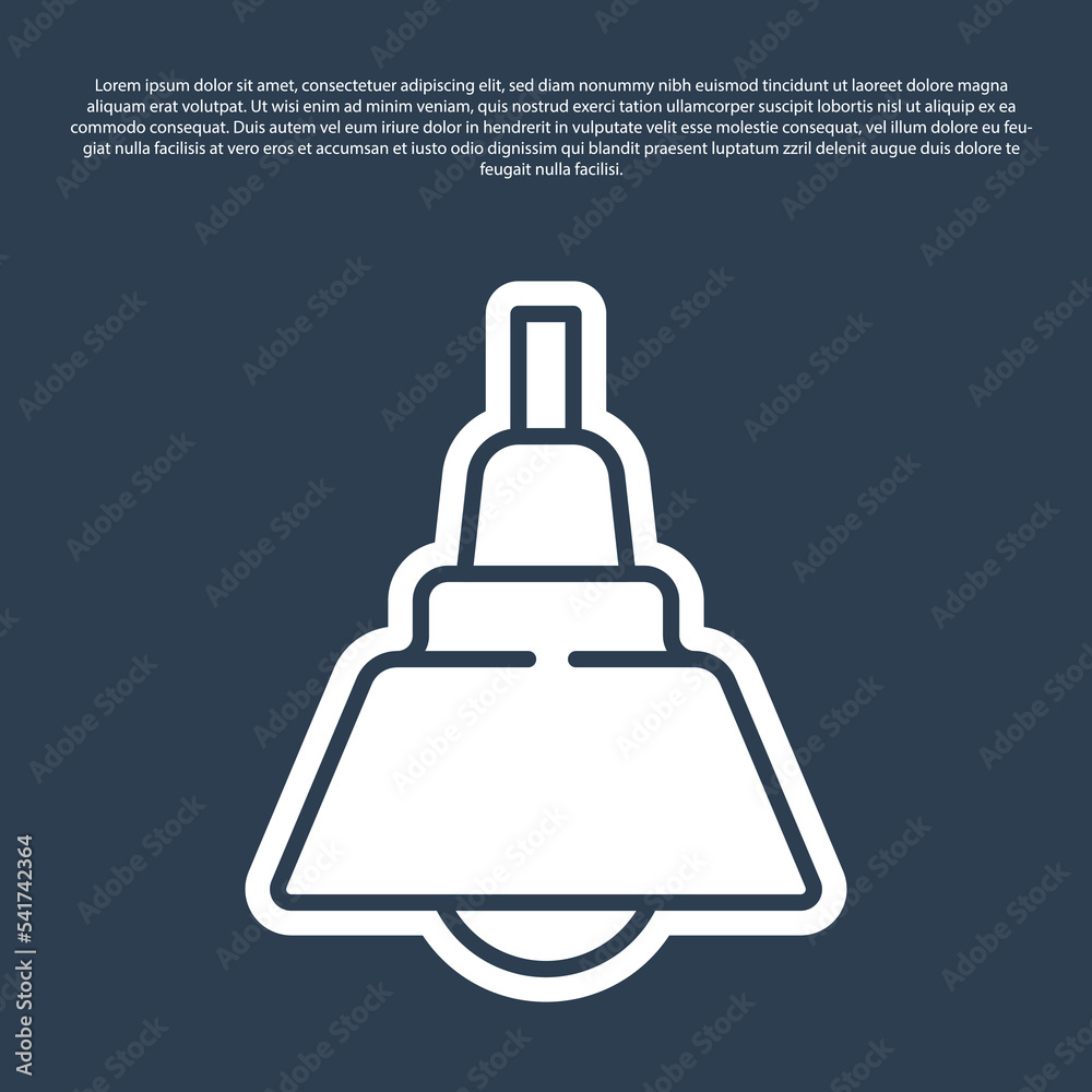 Blue line Chandelier icon isolated on blue background. Vector Blue line Chandelier icon isolated on blue background. Vector